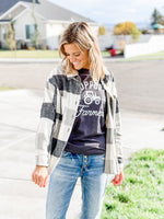 Gray Plaid Shacket