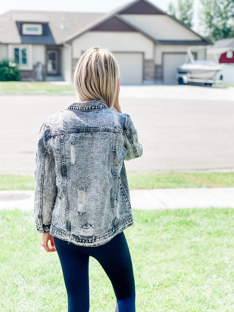 Veronica Denim Jacket in Gray