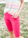 Rome Jegging Shorts - Fuchsia - Black Feather Boutique