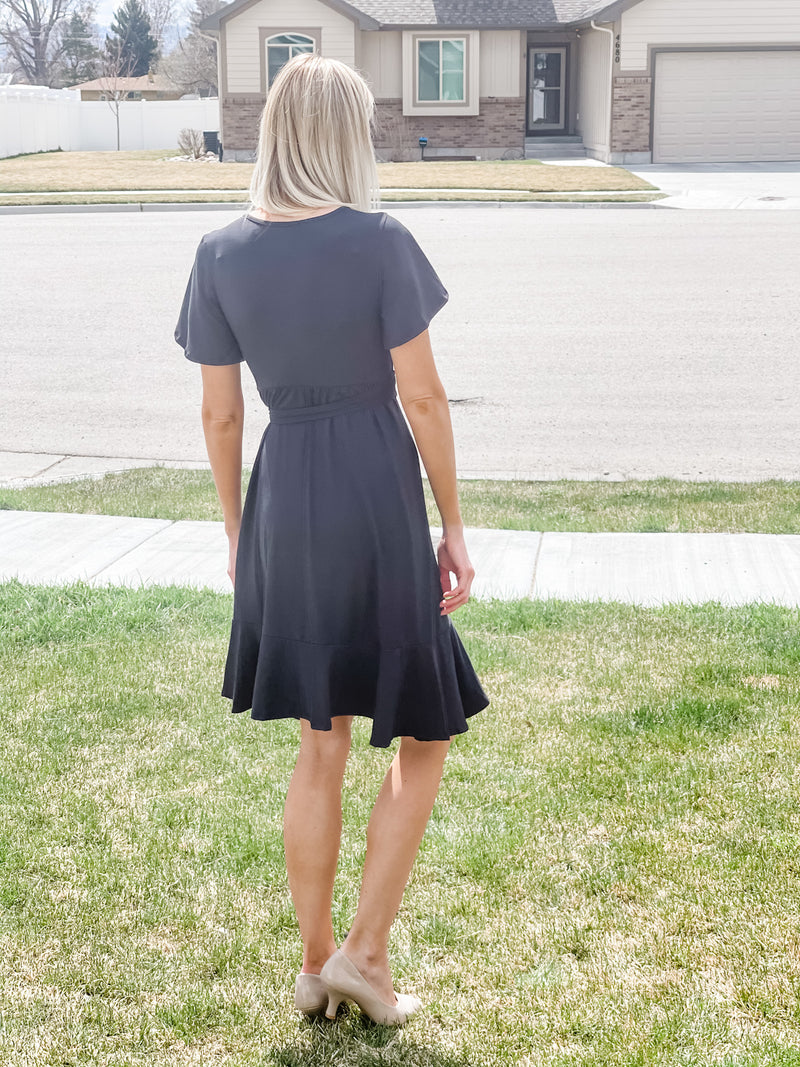 Mercedes Dress in Black - Black Feather Boutique