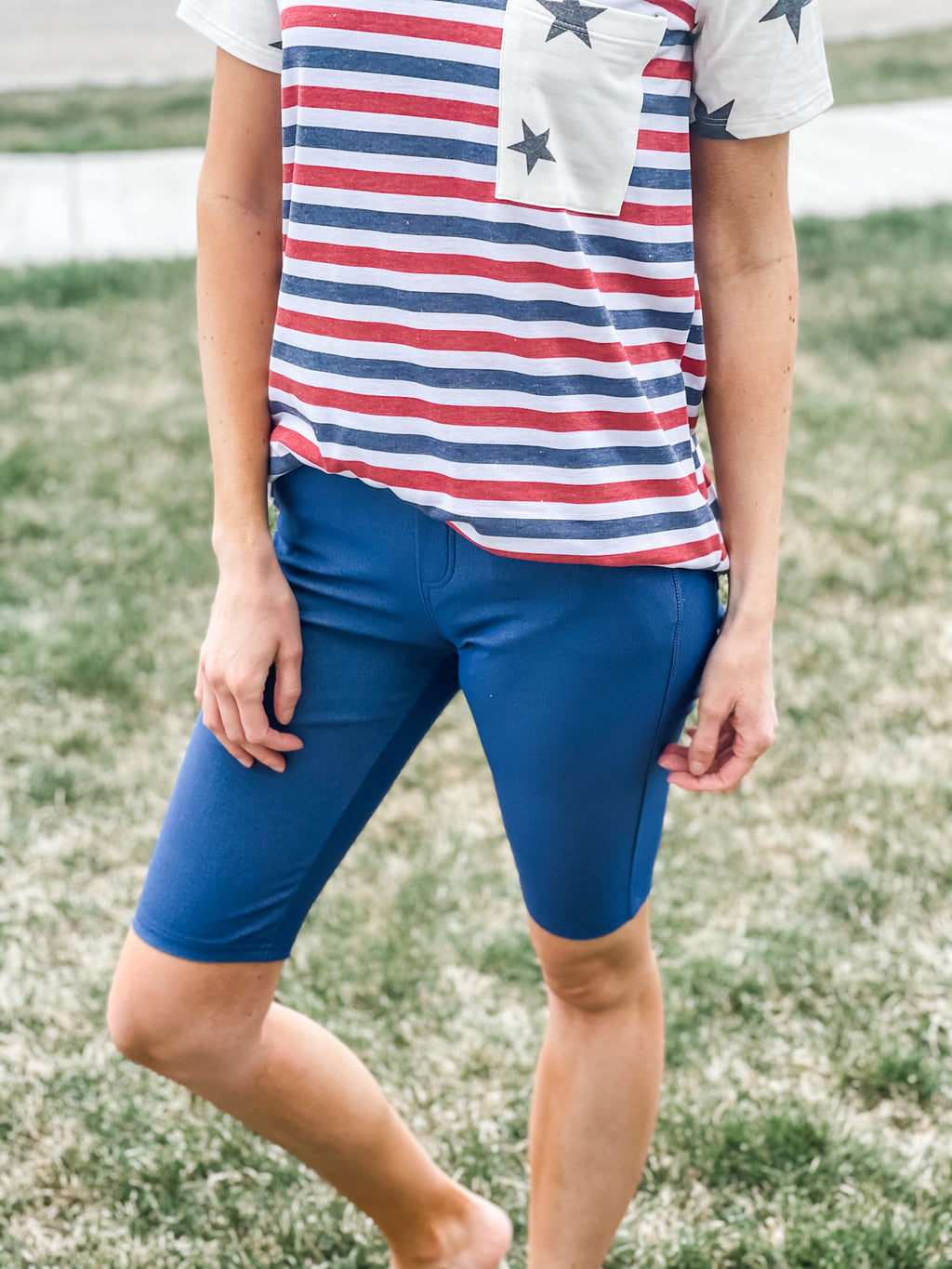 Rome Jegging Shorts - Navy - Black Feather Boutique