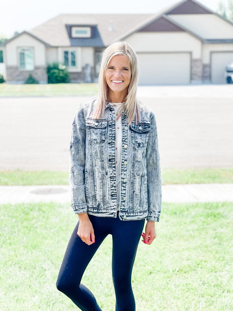 Veronica Denim Jacket in Gray