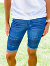 Miley Moto Shorts - Medium Wash - Black Feather Boutique